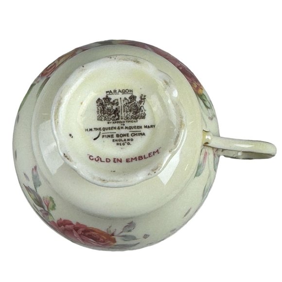 Vintage Paragon Golden Emblem Teacup and Saucer Double Warrant Fine Bone China - Picture 7 of 10